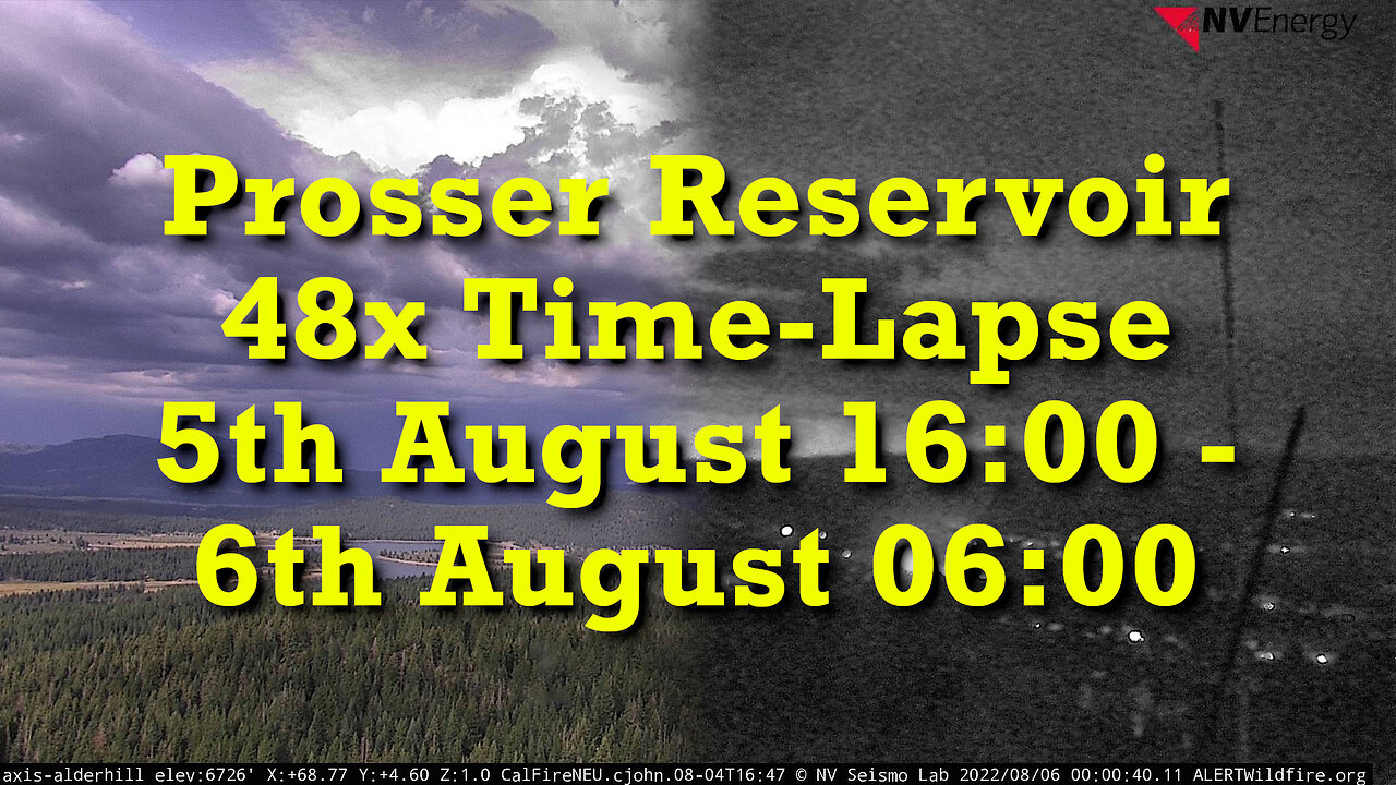Prosser Reservoir Time-Lapse - 5th August - 6th August