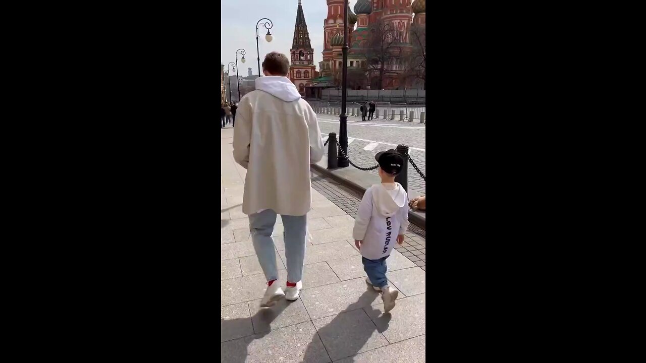 Father and son cool street dancing