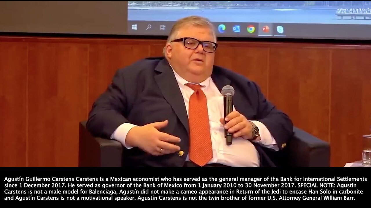 Agustín Carstens | Who Is Agustín Carstens? Who Is the REAL Agustín Carstens? “Central Bank Will Have Absolute Control On the Rules & Regulations That Will Determine the Use of (currency) That Central Bank Liability."