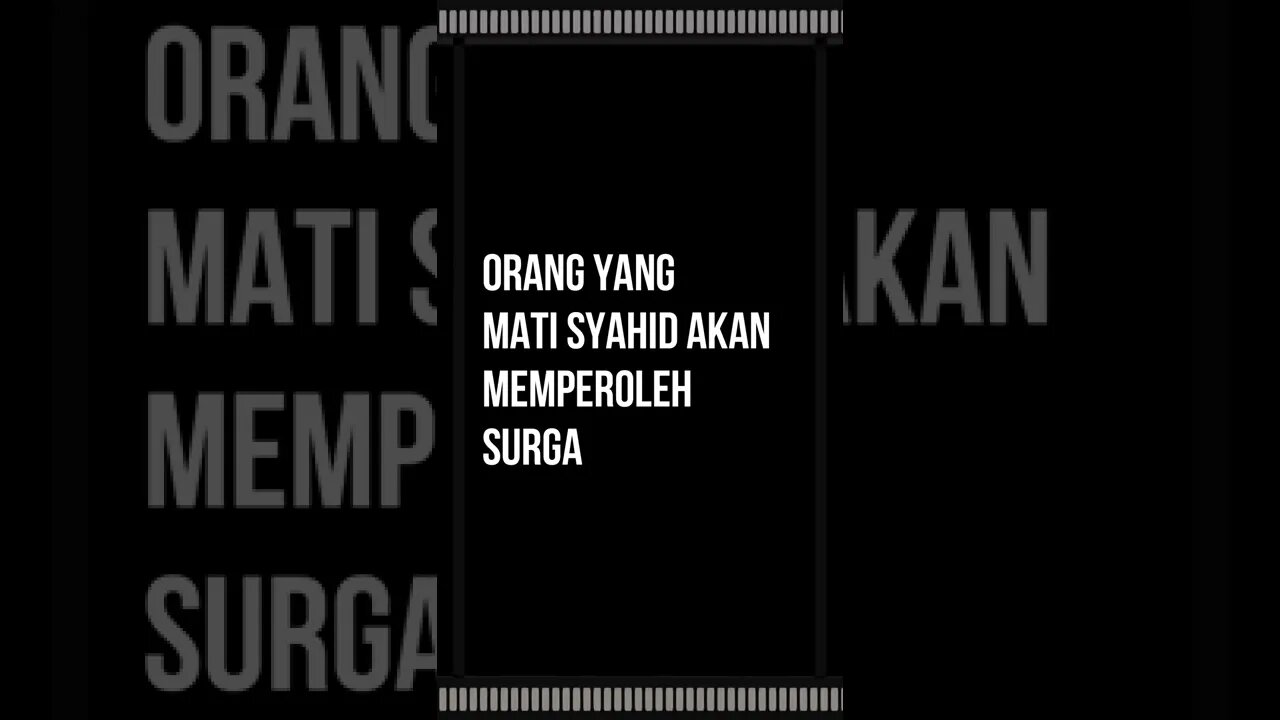 Orang yang mati syahid akan memperoleh surga