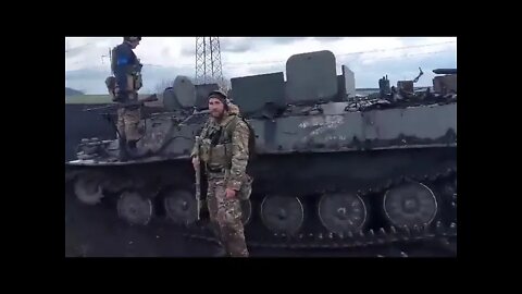 A captured Russian AFV MT-LBVM captured by Ukrainian forces in April in the east!