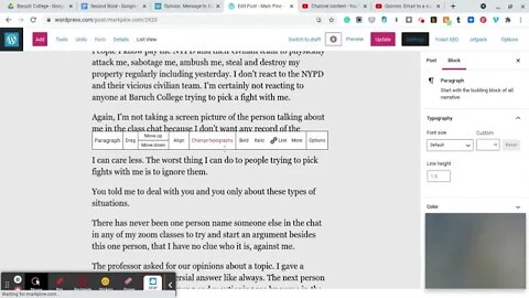Opinion: Message to Baruch College about yet another student trying to pick a fight with me.