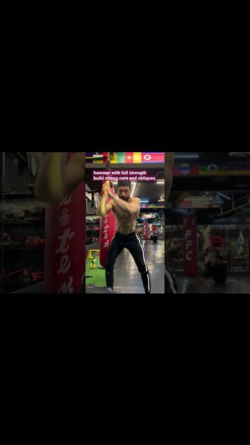 BUILD STRONG ABS USING HAMMER WORKOUT #shorts #abs