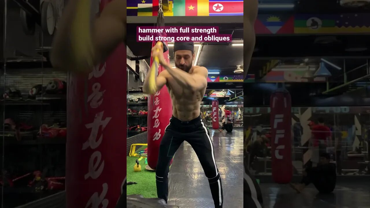 BUILD STRONG ABS USING HAMMER WORKOUT #shorts #abs