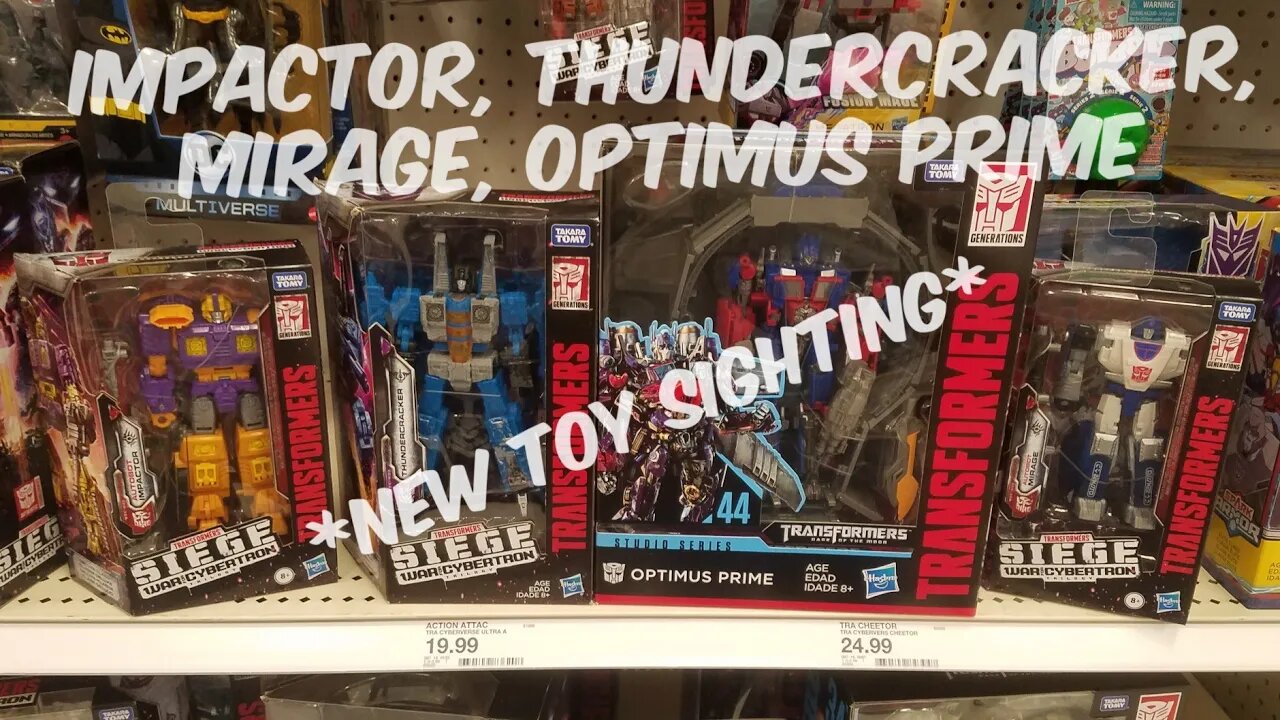 Siege Mirage, Impactor, Thundercracker, & Studio Series Optimus Prime DOTM(#44) *New Toy Sighting!*