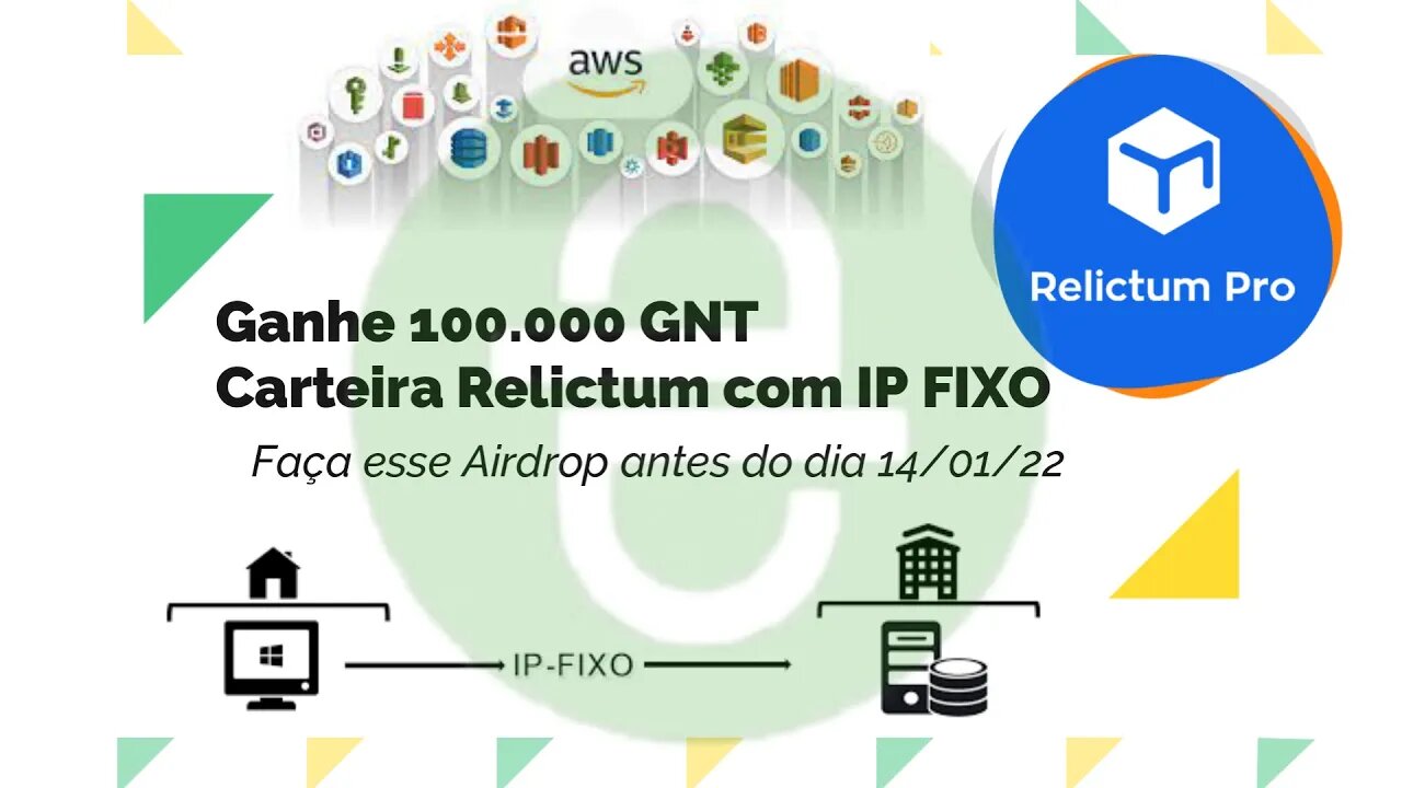 Airdrop - Relictum - Servidor com IP FIXO na amazon e processo do Airdrop - Corre dá uns $ 2.000