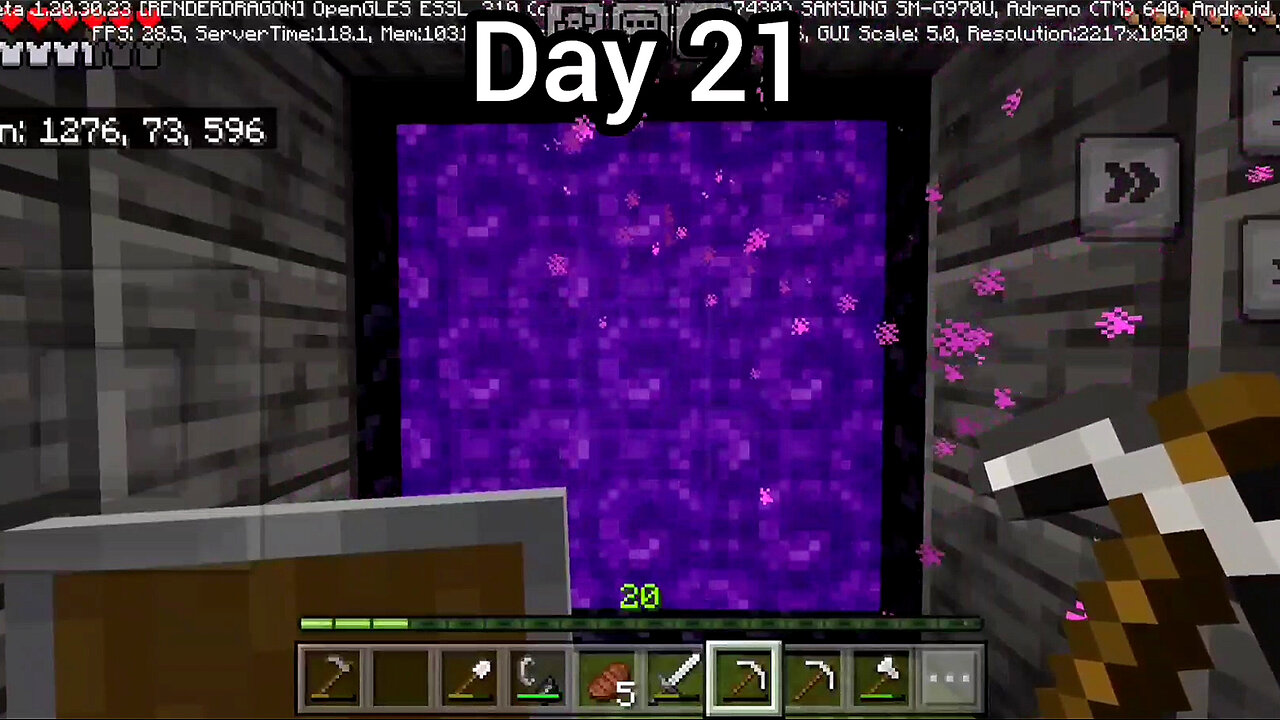 Week 3 of 100 days in ‎@toycat worse rated default seed (Natural Regen off) POCKET EDITION!!!