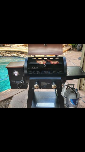 Reverse seared ribeyes!