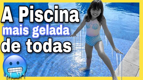 QUEM FICA MAIS TEMPO NA PISCINA GELADA! 3 irmãs demais