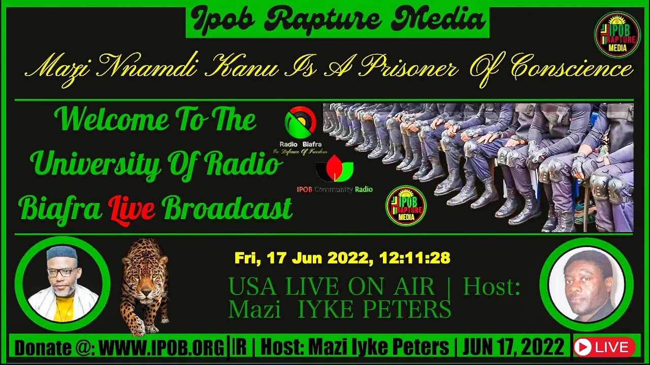 Welcome To The University Of Radio Biafra | USA LIVE ON AIR | Host: Mazi IYKE PETERS | JUN 17, 2022