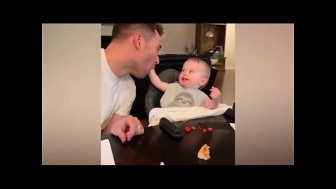 #Cute #Funny #Baby enjoy With #Daddy
