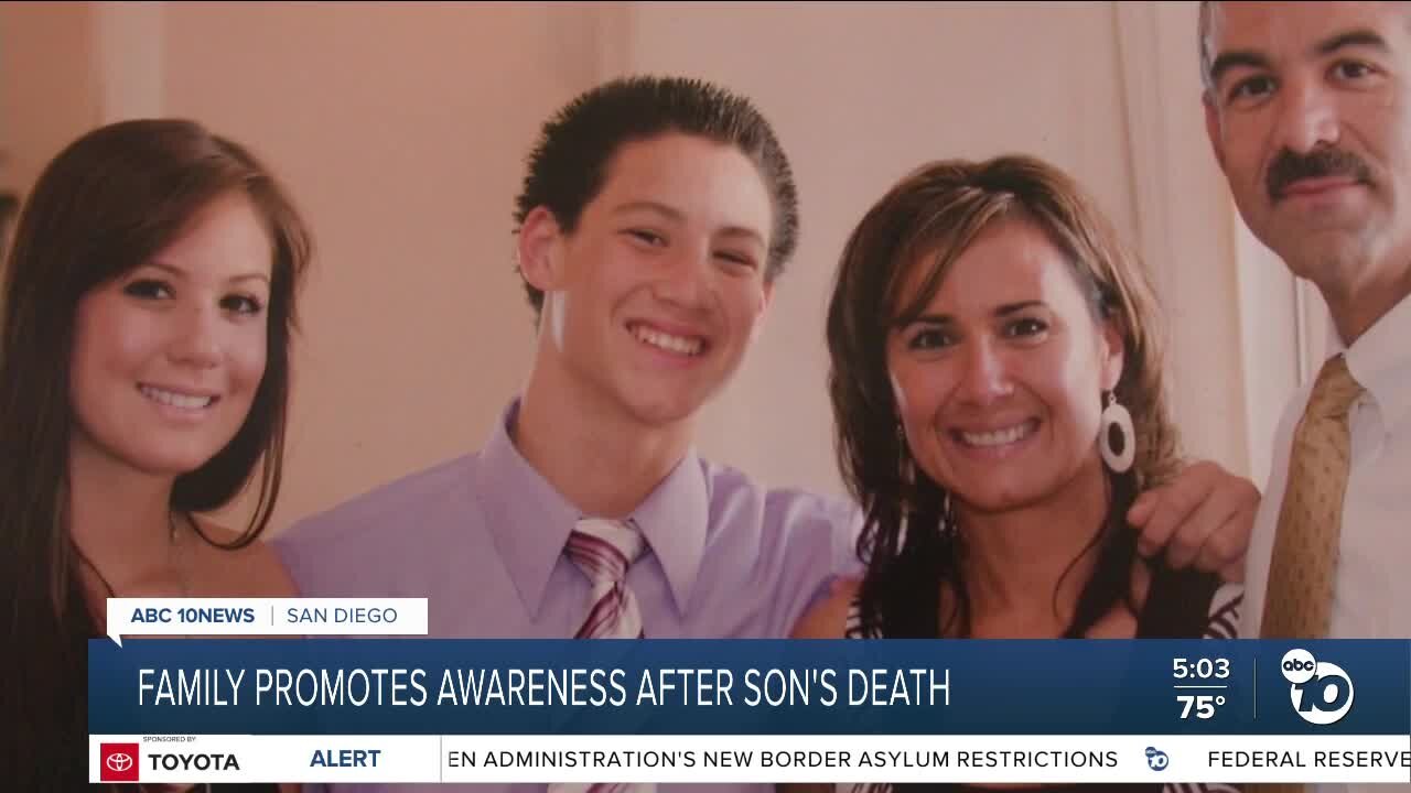 Family promotes awareness after son's death