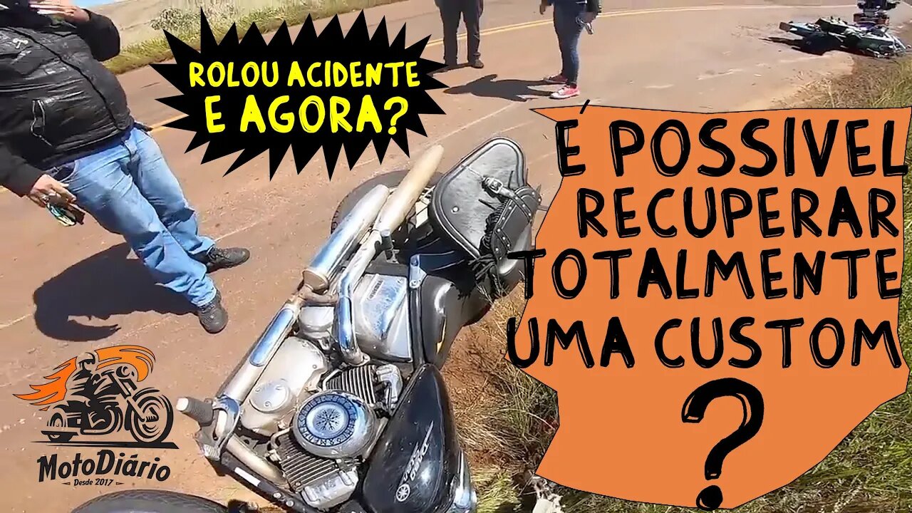 Recuperação de motos: recuperação da Drag depois de colidir com a Shadow