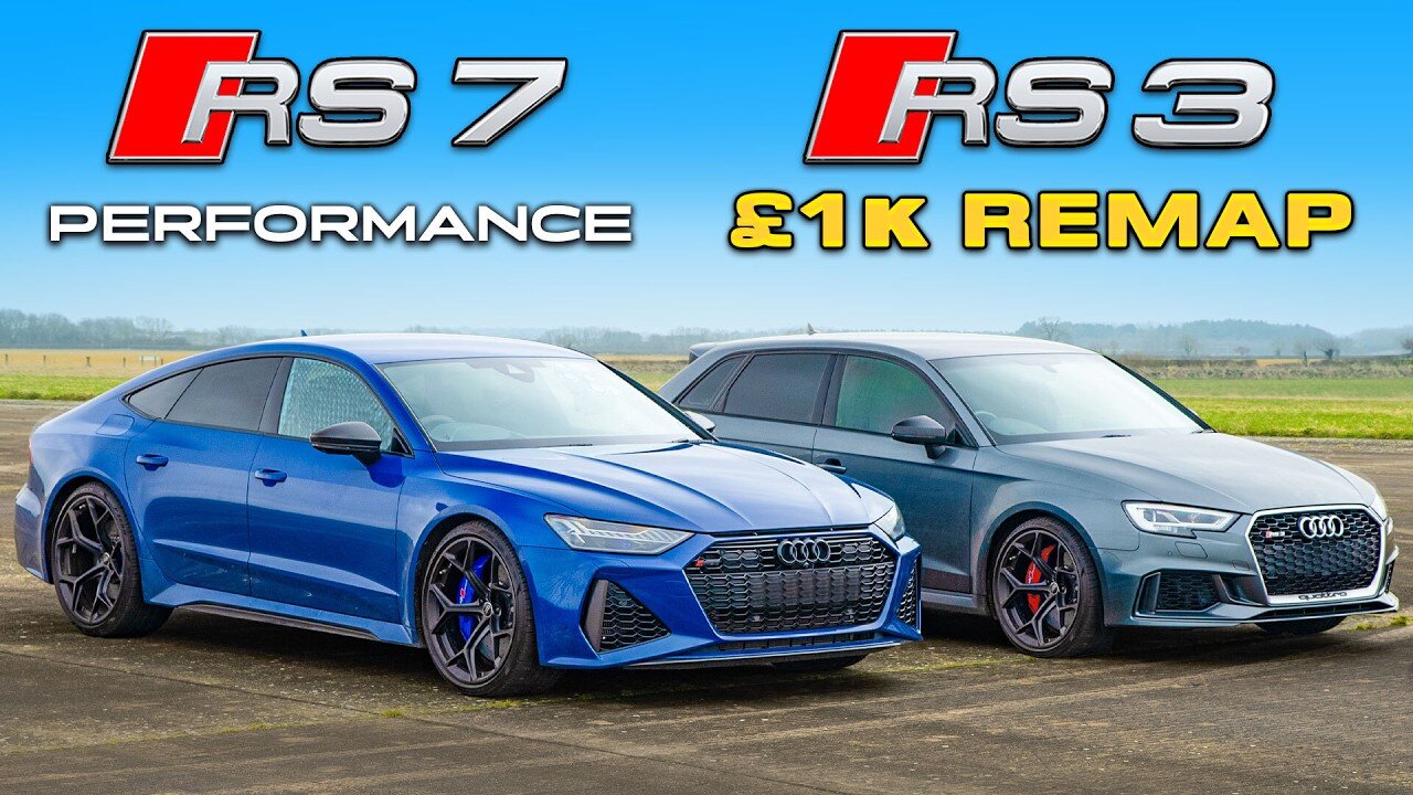 Audi RS7 Performance v Tuned RS3: DRAG RACE