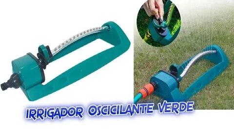 Irrigador Oscilante Verde 15 Furos Aço inox Engate Rápido Comprado Na Shoppe também disponível no ML