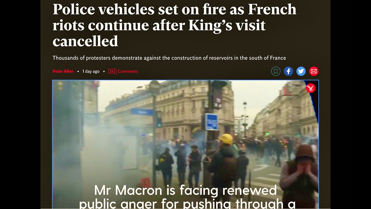 French Diners Unfazed By Riots Mobs As Thousands Of Protesters In France Angry At Macron Burn City