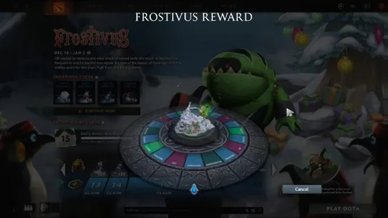 Dota 2 Frostivus 2019 Free wheel spin scam?!!