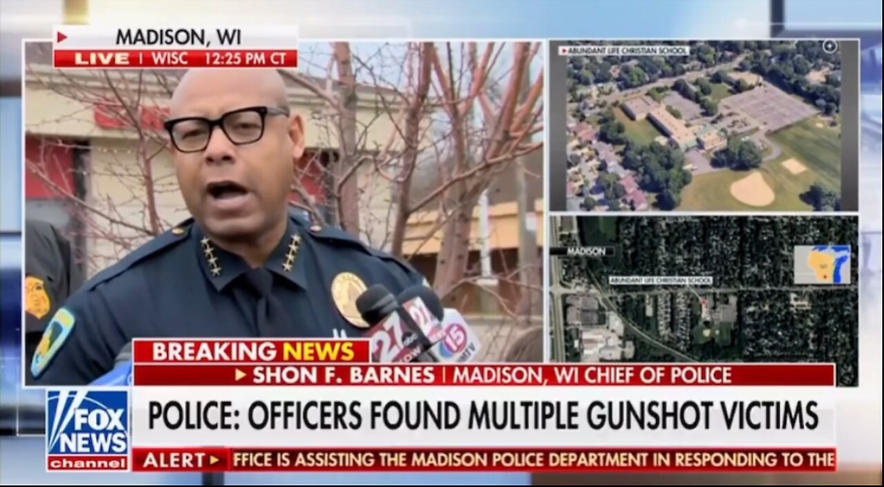 Police and paramedics respond to Shooting at Christian School in Wisconsin