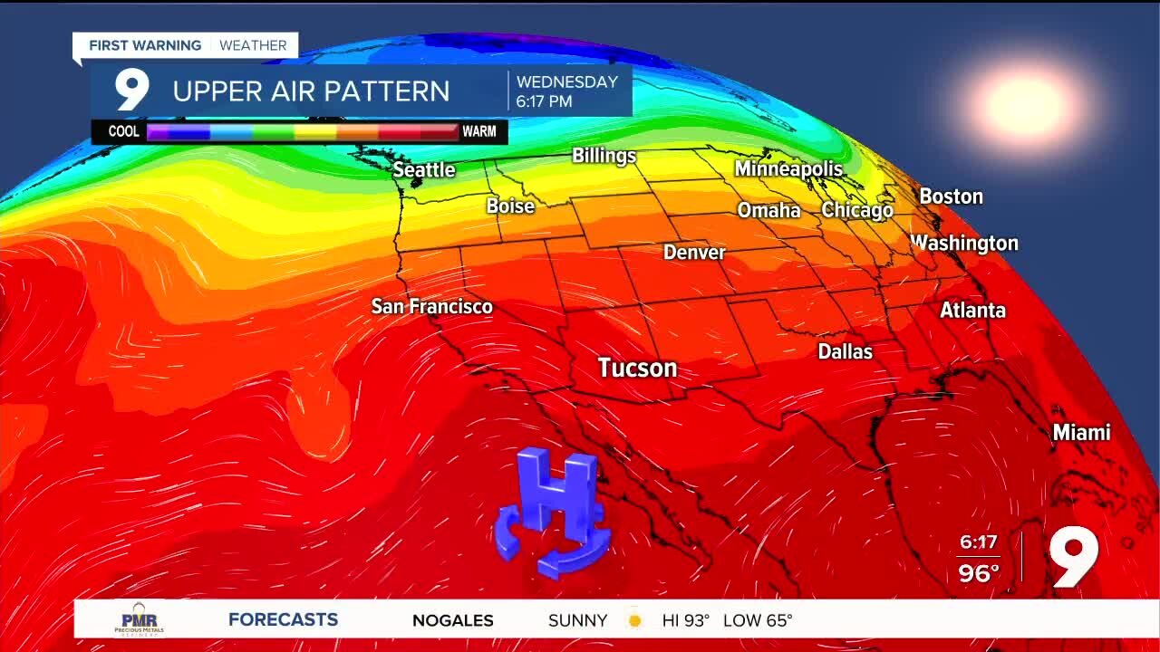 A slight chance of thunderstorms returns for the end of the week