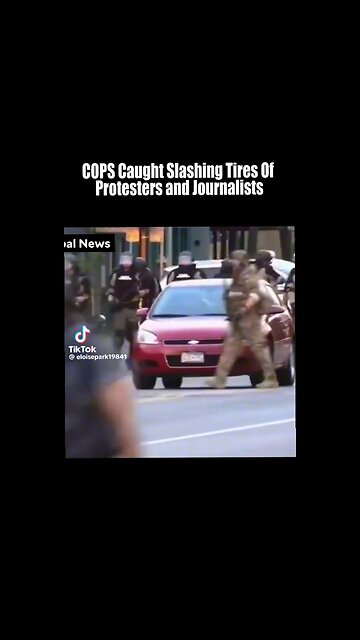 Cops Slashing Tires...