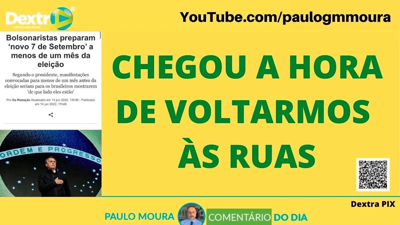 CHEGOU A HORA DE VOLTARMOS ÀS RUAS