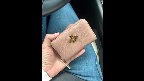 imeetu RFID Credit Card Holder, Small Leather Zipper Card Case Wallet for Women