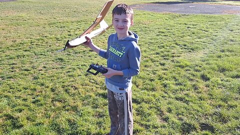 Flite Test Tiny Trainer (sons first plane maiden flight.)