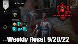 Assassin's Creed Valhalla- Weekly Reset 9/20/22