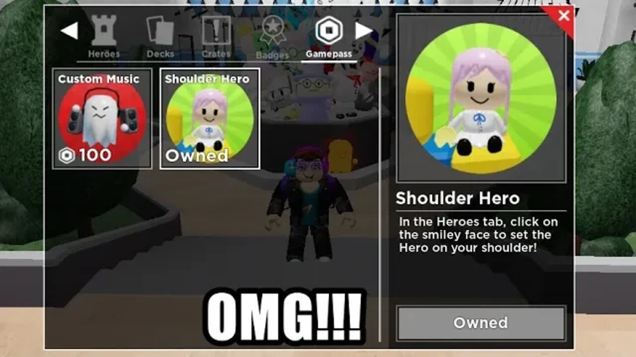 ROBLOX Tower Heroes - Shoulder Hero Gamepass Review!