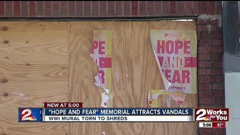 'Hope and Fear' memorial attracts vandals