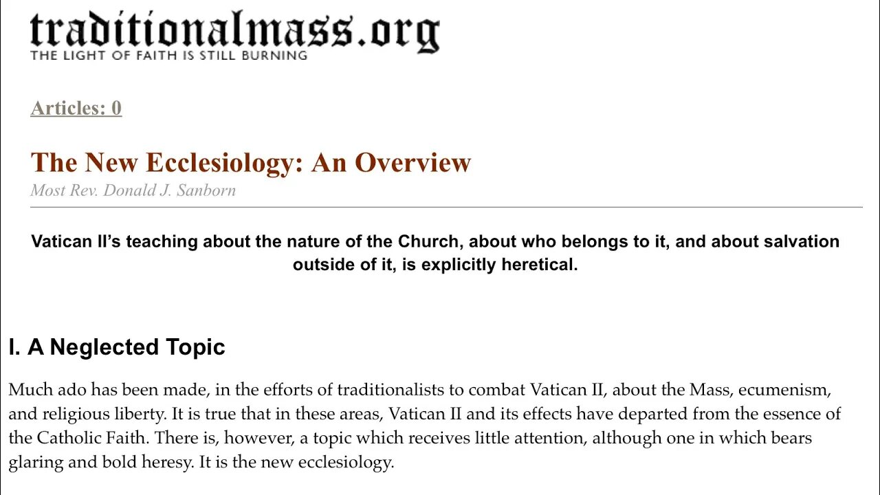 Vatican II: Explicitly Heretical