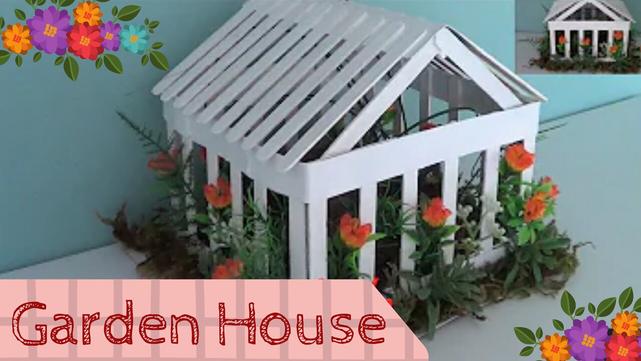 Creative Crafts (Beautiful Handmade Garden House For Decoration Diy)