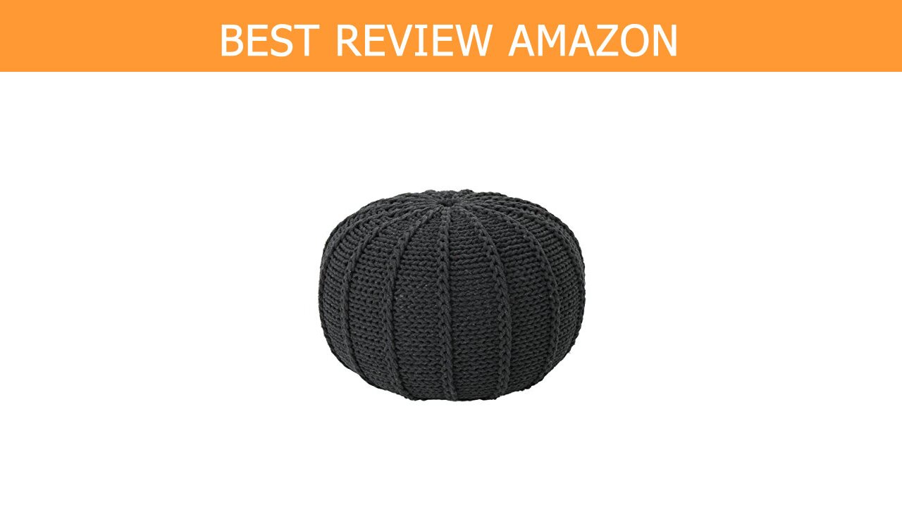 Agatha Knitted Cotton Pouf Dark Review