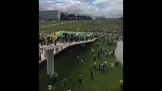 Chaos Outside The National Congress Building In Brazil