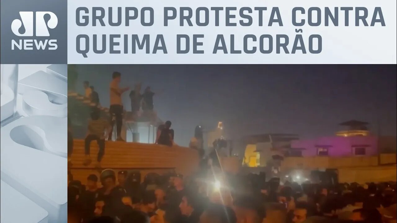 Embaixada sueca no Iraque é incendiada após manifestação