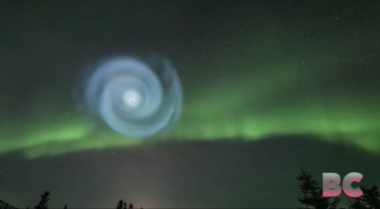 Strange, glowing spiral in the sky over Alaska baffles locals