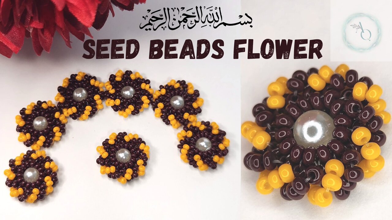 Sunburst Beaded Flower/Broach| 20-30 Minutes Flower/Broach