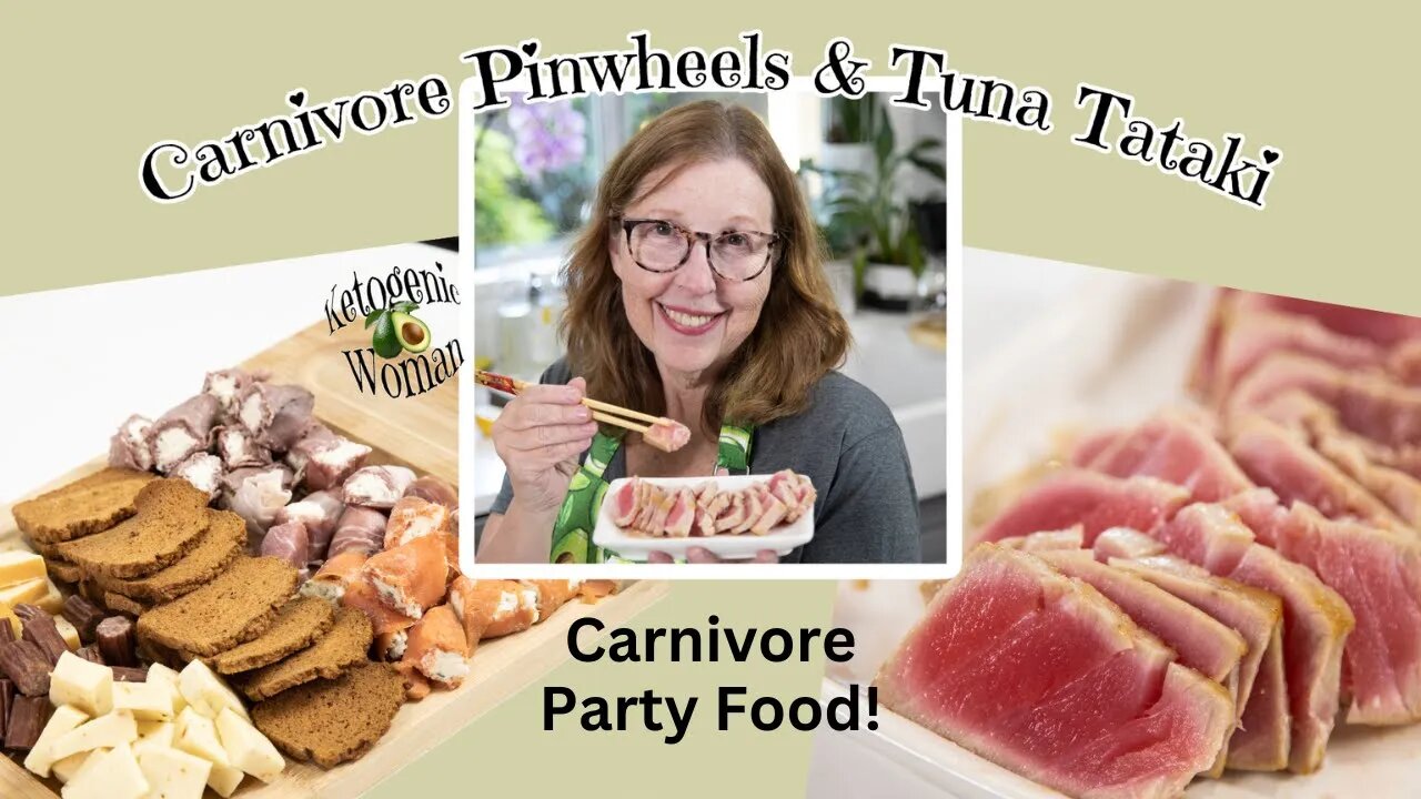 Carnivore Party Tray with Pinwheels and Tuna Tataki | Carnivore Charcuterie Board