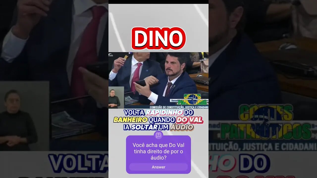 Dino se ausenta bem na hora da pergunta, mas volta rapidinho