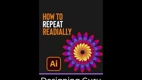 How To Repeat Radially in Adobe Illustrator | #adobe_illustrator Designing Guru