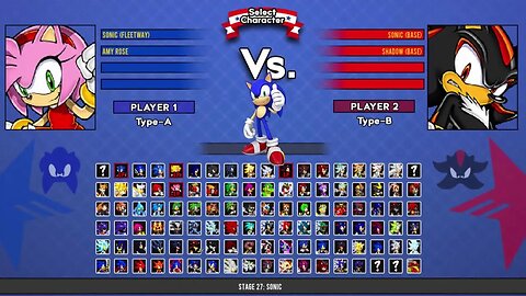 Fleetway Sonic VS Sonic base & Shadow base I Sonic Battle MUGEN HD