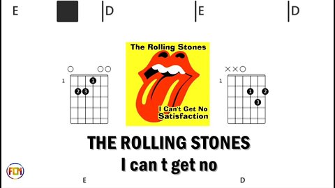 ROLLING STONES I can t get no - (Chords & Lyrics like a Karaoke) HD