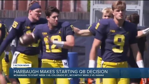 Jim Harbaugh makes QB decision: Cade McNamara to start Week 1, JJ McCarthy Week 2 for Michigan