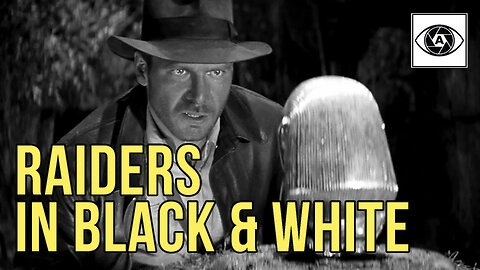 Indiana Jones Raiders of the Lost Ark in black and white! looks epic!