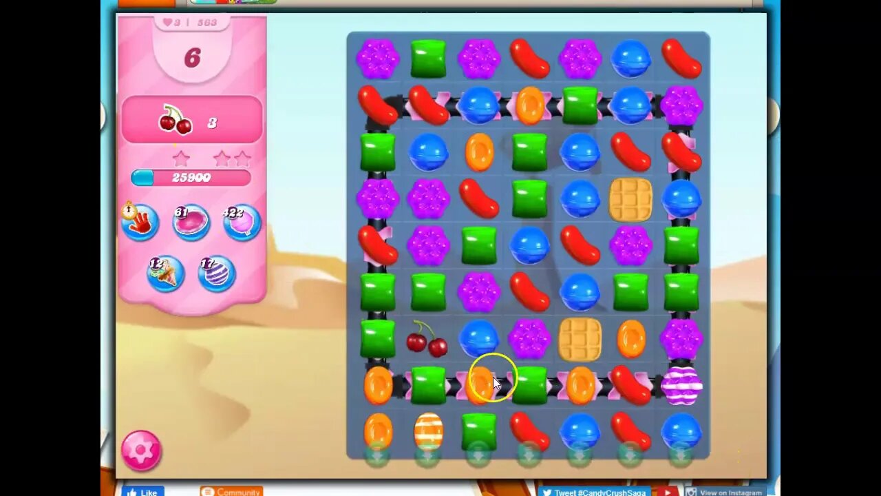 Candy Crush Level 563 Audio Talkthrough, 22 Moves 0 Boosters