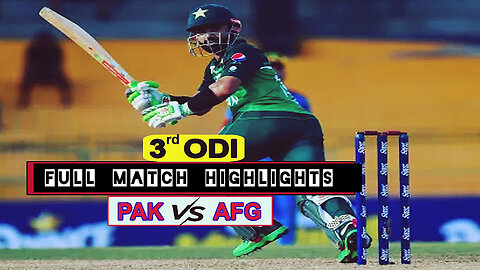 Pakistan vs Afghanistan 3rd ODI highlights