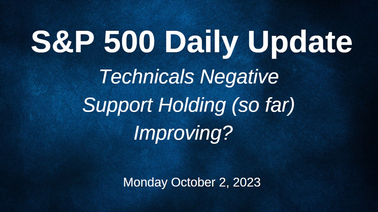 S&P 500 Daily Market Update for Monday October 2, 2023