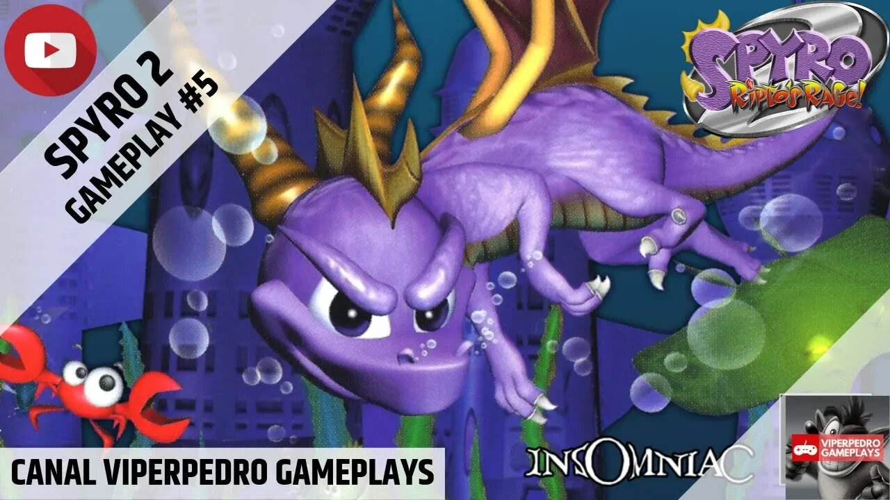 Spyro 2: Ripto's Rage! [PlayStation] | Gameplay #5 | DERROTANDO CRUSH!