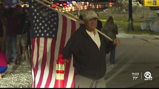 Trump supporters gather near Mar-a-Lago after indictment