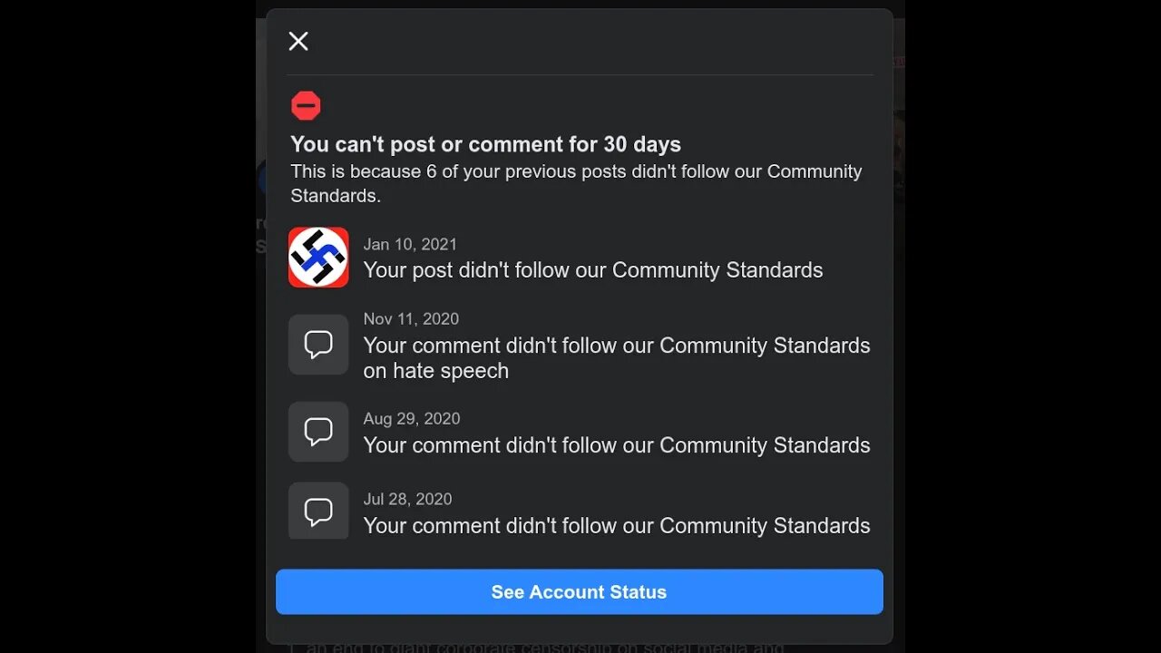 Banned from FaceBook for posting Art that is Critical of their Tyranny.